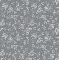 Napkins 33x33 cm - Little Roses Silver