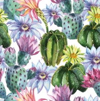 Napkins 33x33 cm - Watercolour Exotic Flowers