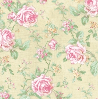 Serviettes 33x33 cm - English Style Roses Ecru