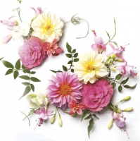 Napkins 33x33 cm - Delicate Flowers Composition