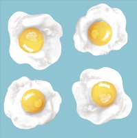餐巾33x33厘米 - Fried Eggs Blue Pink