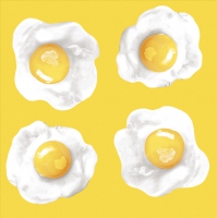 餐巾33x33厘米 - Fried Eggs Yellow Green