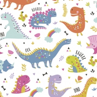 餐巾33x33厘米 - Funny Dinosaurs