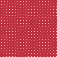 Servietten 33x33 cm - White Dots on Red