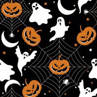 Serviettes 33x33 cm - Scary Halloween Pattern