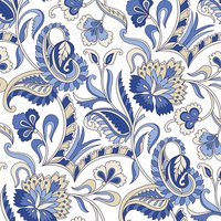 Napkins 33x33 cm - Blue Paisley Pattern