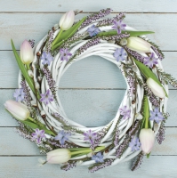 Serviettes 33x33 cm - Spring Wreath