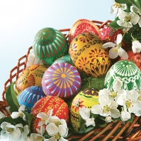 Servietten 33x33 cm - Decorated Easter Eggs