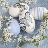 Servilletas 33x33 cm - Decoupage Eggs with Cherry Twigs