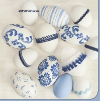 Servilletas 33x33 cm - Blue Style Easter Eggs