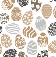 Serviettes 33x33 cm - Graphic Elegant Easter Eggs