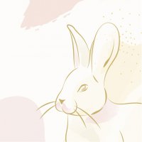 Салфетки 33x33 см - Easter Rabbit Gold Template
