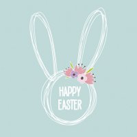 Салфетки 33x33 см - Happy Easter Graphic Bunny 