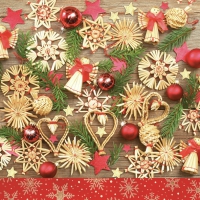 Serwetki 33x33 cm - Christmas Wooden Decorations