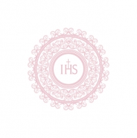 Tovaglioli 33x33 cm - IHS Embroidery Design Pink