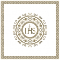 Servietten 33x33 cm - IHS Emblem Gold