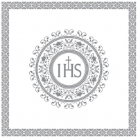 Serviettes 33x33 cm - IHS Emblem Silver