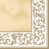 Serviettes 33x33 cm - Rococo Pattern Ecru