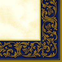 餐巾33x33厘米 - Rococo Pattern Blue