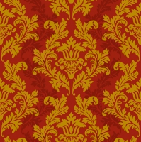 Servietten 33x33 cm - Red & Gold Wallpaper
