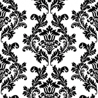 Serviettes 33x33 cm - White & Black Wallpaper