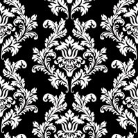 Serviettes 33x33 cm - Black & White Wallpaper