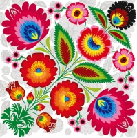 Serwetki 33x33 cm - Floral Folk Pattern