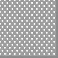 Napkins 33x33 cm - Grey Dots