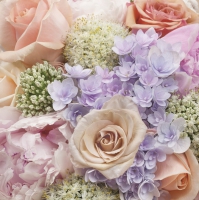 餐巾33x33厘米 - Pastelcolour Bunch of Summer Flowers