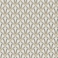 Napkins 33x33 cm - Art Deco Pattern Gold and Silver