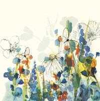 Napkins 33x33 cm - Watercolour Painted Meadow