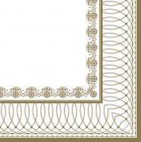 Servilletas 33x33 cm - Gold Graphic Frame