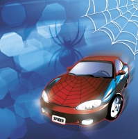 Serviettes 33x33 cm - Spider Car