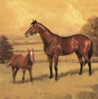 Napkins 33x33 cm - Mare with a Colt Painting