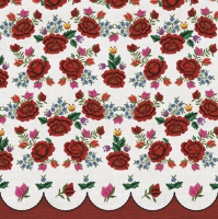 Serviettes 33x33 cm - Roses Embroidery Pattern