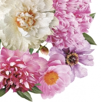 Салфетки 33x33 см - Blooming Peonies
