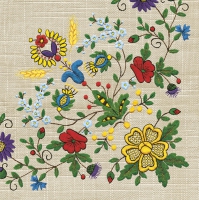 Servetten 33x33 cm - Kociewski Embroidery Folk 