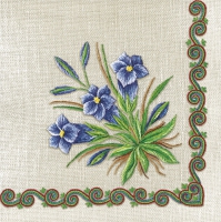 Servietten 33x33 cm - Goryczka Mountain Embroidery Folk