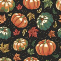Napkins 33x33 cm - Pumpkins with Maple Leaves