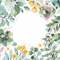 Napkins 33x33 cm - Floral Frame