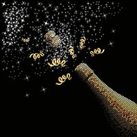 Servietten 33x33 cm - Popping Golden Champagne