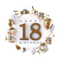 Serviettes 33x33 cm - 18th White and Gold Motifs