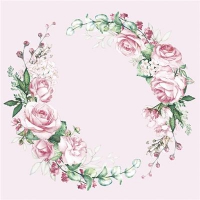 Napkins 33x33 cm - Wedding Watercolour Wreath