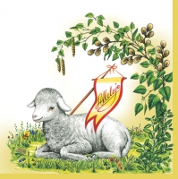 Servilletas 33x33 cm - Lamb in a Yellow Frame