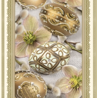 Serviettes 33x33 cm - Jewel Golden Eggs