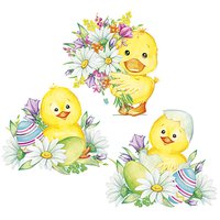 Serviettes 33x33 cm - Cute Chickens & Duckling