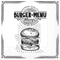 Tissue napkins 33x33 cm - Burger Menu