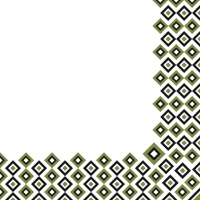Linclass napkins 40x40 cm - Art-Deco  (oliv/schwarz)