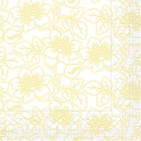 Tissue napkins 33x33 cm - Hedda  (gelb)