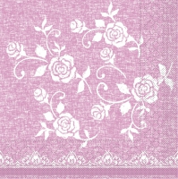 Tissue napkins 33x33 cm - Lace  (rosé)